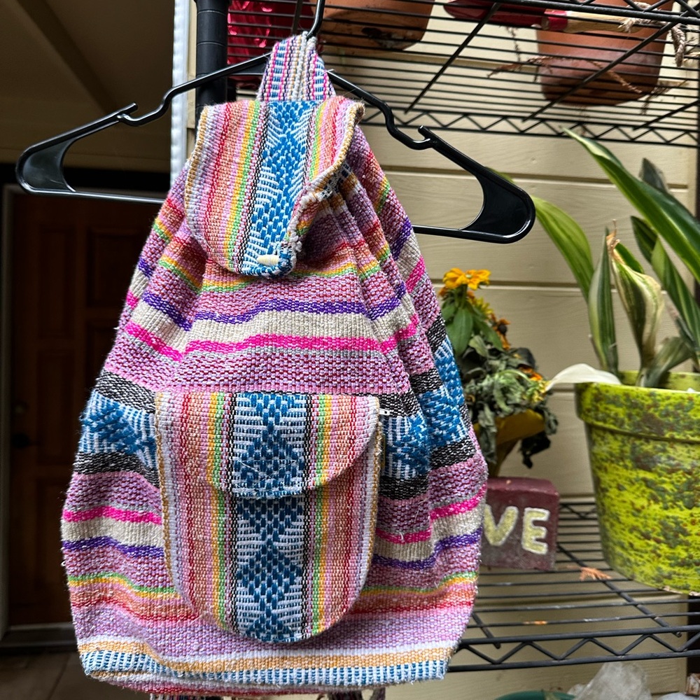 HECHO EN MÉXICO Colorful Backpack from Mexico Medium/Large Size